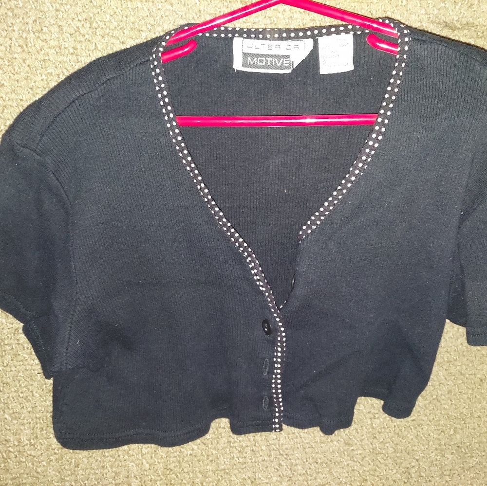 black dress jacket ulterior motives 100% cotton size s